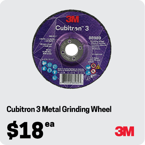 3M XC991967693 Cubitron 3 Depressed Centre Metal Grinding Wheel - 100 x 6 x 16mm